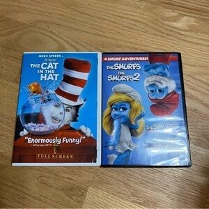 Smurfs Dr. Seuss Cat in the Hat DVD Bundle Lot Kids Children
